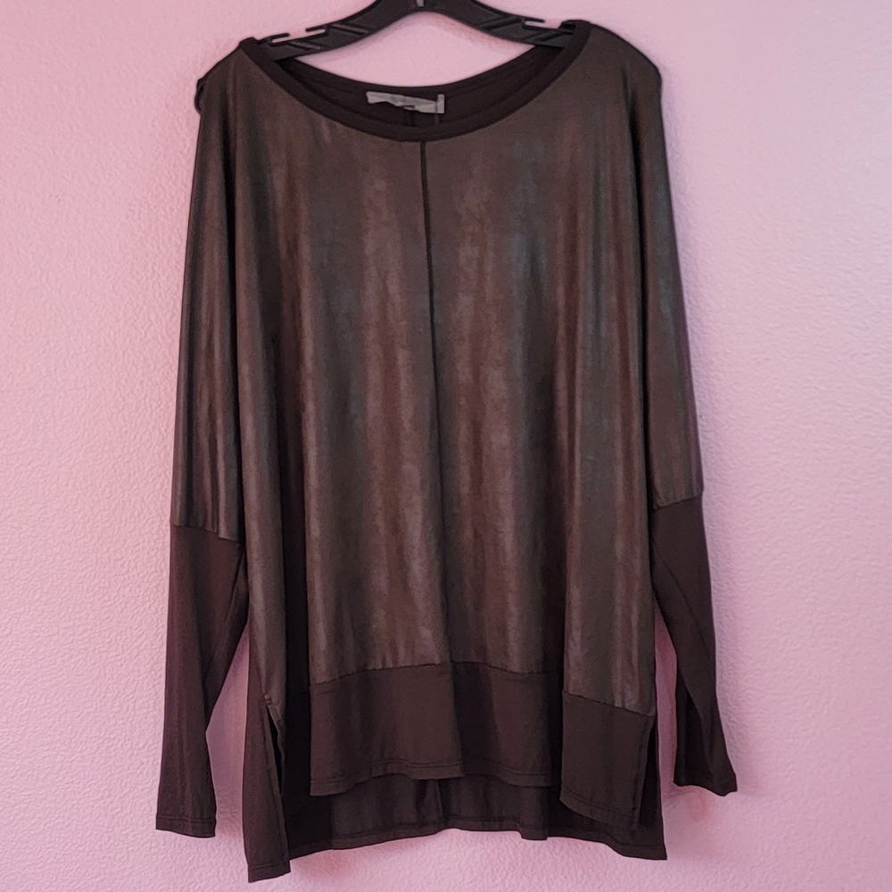 LOLA & SOPHIE SPLIT SLEEVE BLOUSE TOP/ M.